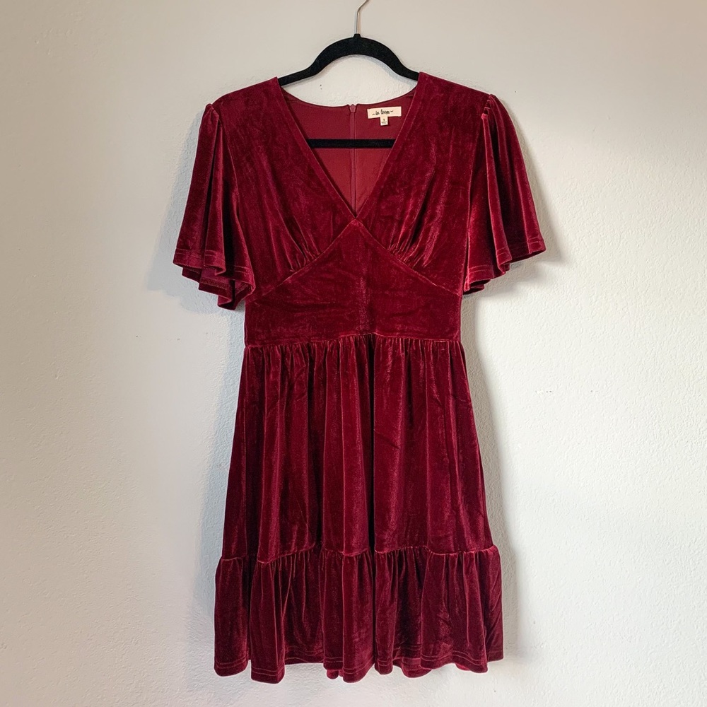 Red Velvet Mini Dress